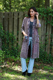 225546 Long Vintage Kimono (Plum Meadow Patchwork)