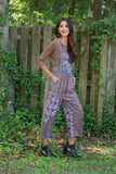 225547 Vintage Patchwork Fall Overall (Plum Meadow)