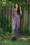 225547 Vintage Patchwork Fall Overall (Plum Meadow)
