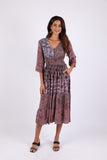 225548 Fall Tiered Boho Dress: Vintage Mosaic Patchwork