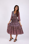 225548 Fall Tiered Boho Dress: Vintage Mosaic Patchwork