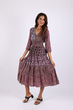 225548 Fall Tiered Boho Dress: Vintage Mosaic Patchwork