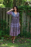 225548 Fall Tiered Boho Dress: Vintage Mosaic Patchwork
