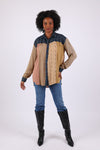 225551 Vintage Denim Patch Button Down Shirt (Sundrift Sepia)