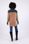 225551 Vintage Denim Patch Button Down Shirt (Sundrift Sepia)