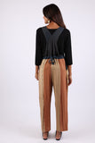 225556 Sundrift Sepia Overall: Denim & Beige Patchwork