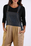 225556 Sundrift Sepia Overall: Denim & Beige Patchwork