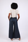 225557 Sundrift Sepia Two-Tone Denim Beige Palazzo Pants