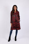 225558 Burgundy Satin Jacket: Soft Collar with Lustrous feel