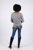225561 Embroidered Vintage Boho Top Blouse: Earthy Stonewashed