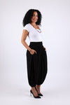 225566 Essential Solid Black Harem Pants