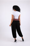 225566 Essential Solid Black Harem Pants