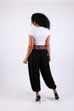 225566 Essential Solid Black Harem Pants