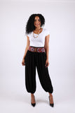225566 Essential Solid Black Harem Pants