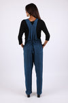 225568 Stonewashed Boho Embroided Overalls: Fall Colors