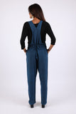 225568 Stonewashed Boho Embroided Overalls: Fall Colors