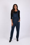 225568 Stonewashed Boho Embroided Overalls: Fall Colors