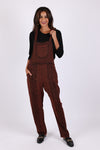 225568 Stonewashed Boho Embroided Overalls: Fall Colors