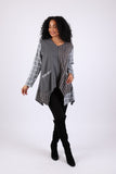 225571 Black and White Patchwork Tunic: Checkered & Striped