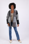 225572 Urban Artisan Panel Jacket: Charcoal and Monochrome