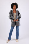 225572 Urban Artisan Panel Jacket: Charcoal and Monochrome