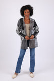 225572 Urban Artisan Panel Jacket: Charcoal and Monochrome