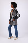 225572 Urban Artisan Panel Jacket: Charcoal and Monochrome