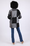 225572 Urban Artisan Panel Jacket: Charcoal and Monochrome