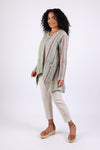 225581 Patchwork Tunic: Sage Green with Stripes