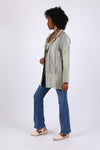 225582 Patchwork Sage Jacket with Soft Collar