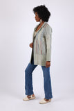 225582 Patchwork Sage Jacket with Soft Collar