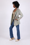 225582 Patchwork Sage Jacket with Soft Collar