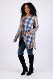 225603 Patchwork Plaid Tunic: Soft Tone Flannel