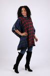 225701 Patchwork Heritage Plaid Poncho: Flannel with Tassels