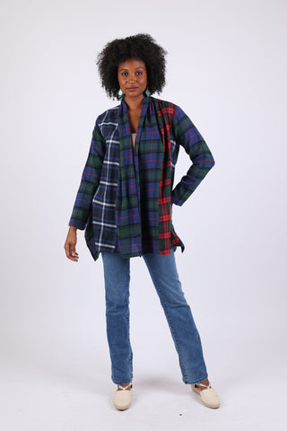 225702 Bold Plaid Cardigan in Patchwork: Heritage Flannel