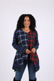 225703 Bold Patchwork Plaid Tunic: Heritage Flannel
