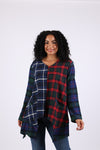 225703 Bold Patchwork Plaid Tunic: Heritage Flannel