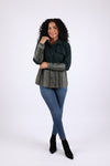 225711 Jade Green Corduroy Boho Jacket