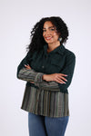 225711 Jade Green Corduroy Boho Jacket