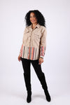 225712 Ivory Cream Corduroy Boho Jacket