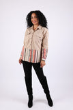 225712 Ivory Cream Corduroy Boho Jacket