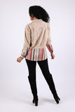 225712 Ivory Cream Corduroy Boho Jacket