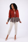 225713 Amber Rust Corduroy Boho Jacket