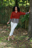 225713 Amber Rust Corduroy Boho Jacket