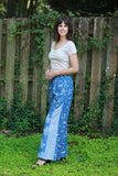 225724 Indigo Denim Patchwork Palazzo Pants