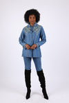 225735 Bohemian Embroided Denim Shirt