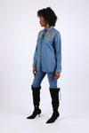 225735 Bohemian Embroided Denim Shirt