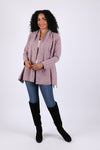 225751 Lavender Cotton Flaired Cardigan