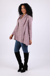 225751 Lavender Cotton Flaired Cardigan
