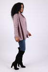 225751 Lavender Cotton Flaired Cardigan